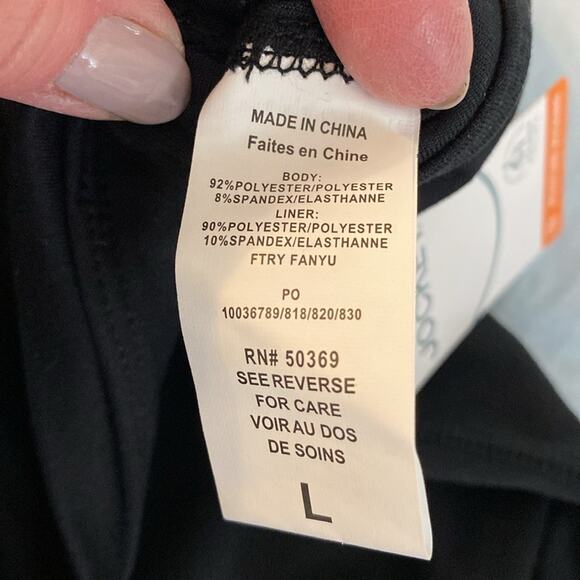 NWT Jockey Black Suede Interlock Airbrush Tank w/Shelf Bra Size Large - Picture 3 of 7